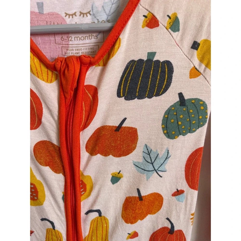 Little Sleepies Pumpkin Bamboo Zippy 6-12 Months